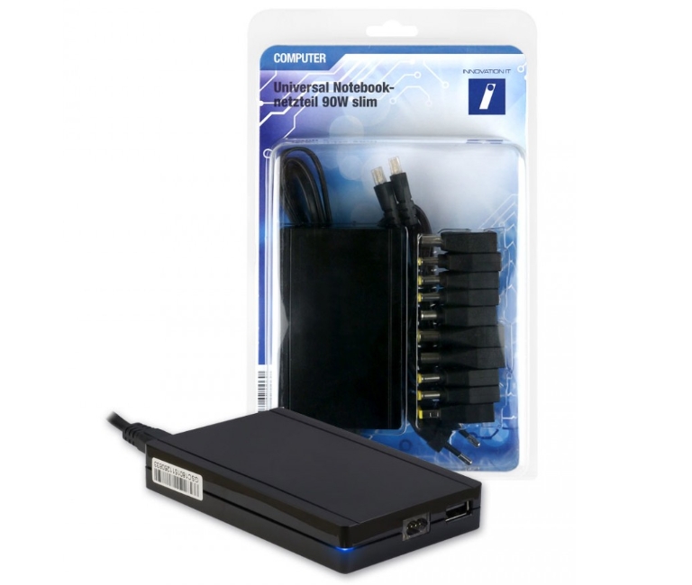 90W_Notebooknetzteil_93-808-01512 Netzteil 15V 18,5V 19V 20V 90W mit 10xStecker für Notebook Laptops Netbook