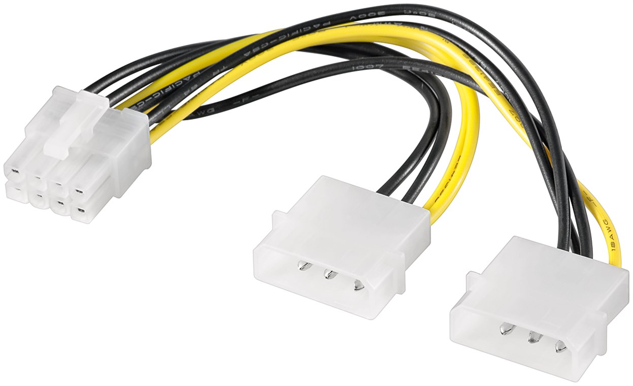 PC Netzteil EPS-Adapter oder PC Grafikkarten-Stromkabel Stromadapter 8-Pin
