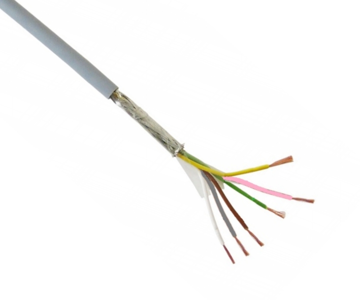 6adriges-Kabel-Litze-42-682-00020 6pol Kabel Steuerleitung LiYCY 6x0,14 geschirmt Meterware