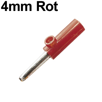 4mm Bananenstecker Rot Serie-1 mit Schraubanschluss