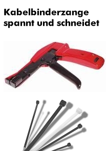 Zange Kabelbinderzange spannt und schneidet Kabelbinder