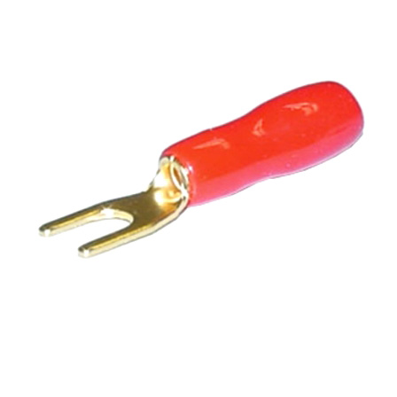 45-821-00190_2015_01 Kabelschuh Gabelschuh M4 6qmm vergoldet --Rot--
