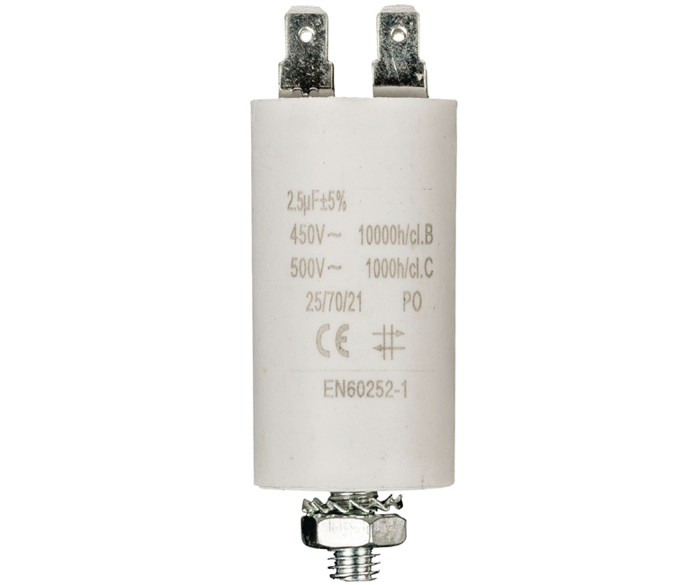 Motorkondensator_29-719-00570_2020_OK 2,5uF Motorkondensator MKP 2,5uF 450V 25x58mm M8