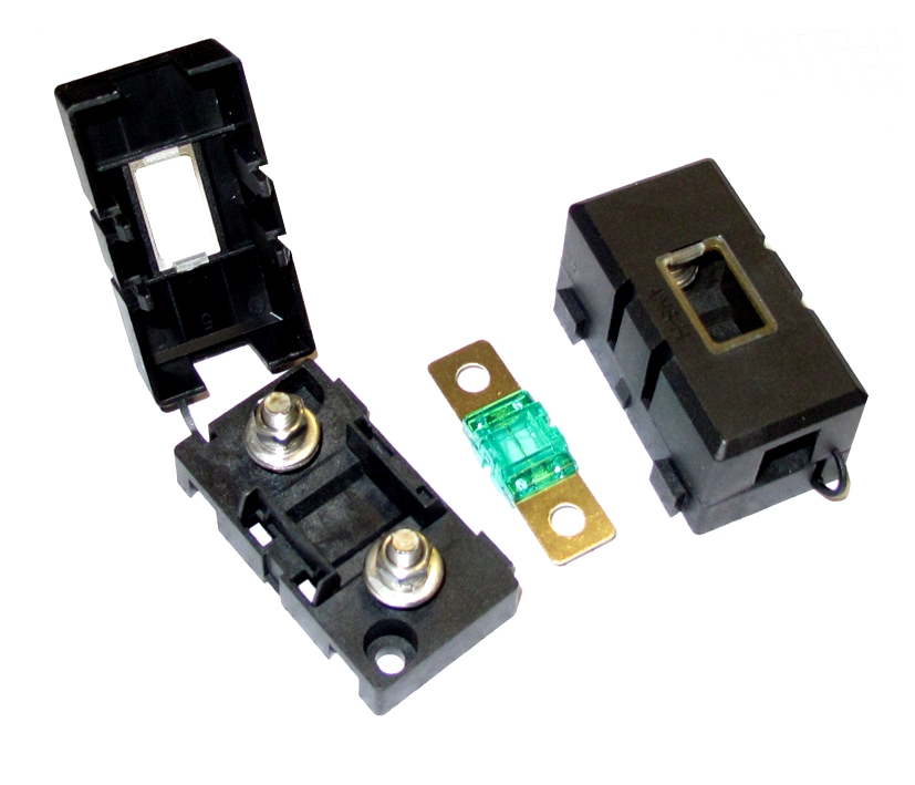 Mini-ANL 1-fach Sicherungshalter Einsatz 20A bis 100A anreihbar Schwalbenschwanz