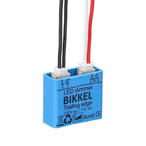 Mini_LED-Dimmer_Push_99-300-00882 Push Dimmer Tasterdimmer 230V LED Dimmer bis 100W  115VA Minidimmer