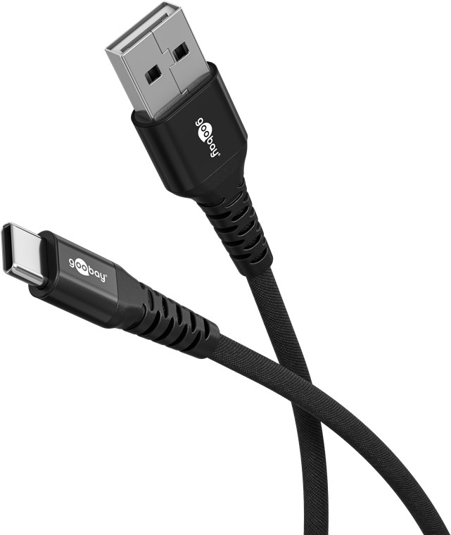 0,5m USB-C Kabel Anschlusskabel USB-C auf USB-A Metallstecker Textilummantelung bis 3A 60W 0,5m USB-C Kabel Anschlusskabel USB-C auf USB-A Metallstecker Textilummantelung bis 3A 60W