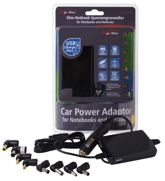 43-846-00720_V1275_CAR-Adapter_Notebook_B02 Notebook 75W KFZ Adapter 12V auf 15V 16V 19V mit USB Ladebuchse