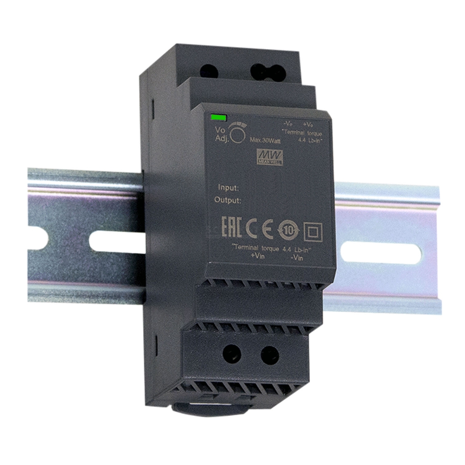 DCDC_24V_12V_Hutschiene_93-420-00100 DCDC Wandler 24V auf 12V Inp 24V typisch 9-36V auf 12V 30W - Hutschiene