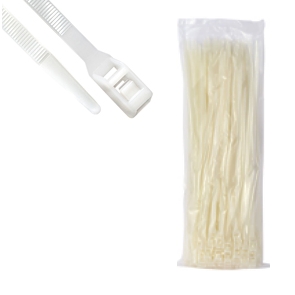 Kabelbinder_Loesbar_Natur_42-690-01240 Kabelbinder lösbar 3,5x280mm 100-Stück Pack