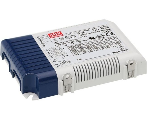 LED-Treiber_MeanWell-Bild01_43-700-01050 LED Netzteil mit DALI PUSH Dimmer CC-Strom bis 65W 500mA 600mA 700mA 900mA 1050mA 1400mA