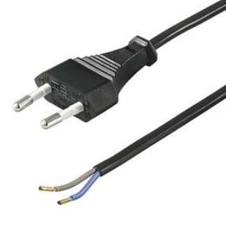 41-679-00230_Euronetzkabel_WE_BIG 1,5m Netzkabel Eurokabel Euronetzkabel C8 mit abisolierten Kabelenden mit Aderendhülsen