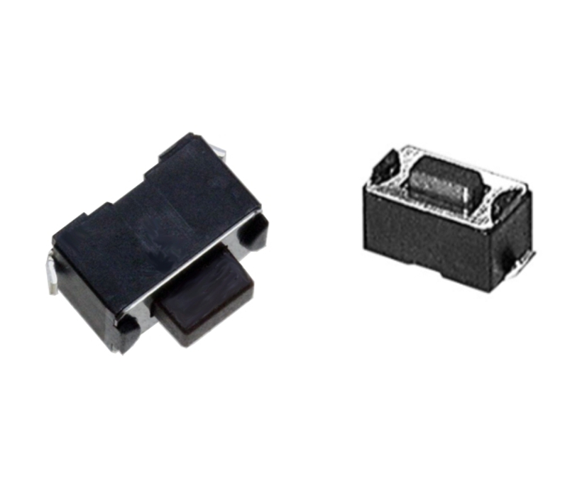 SMD Taster Minitaster liegend 6,0x3,5mm Höhe 3,5mm mit Knebel 5mm Platinentaster