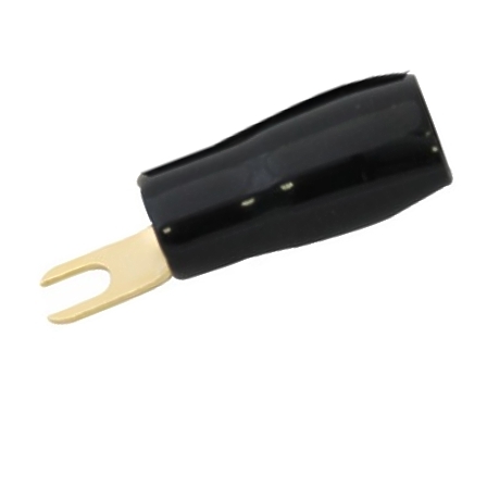 45-821-00970-Gabelschuh Kabelschuh Gabelschuh M4 20qmm vergoldet --SCHWARZ---