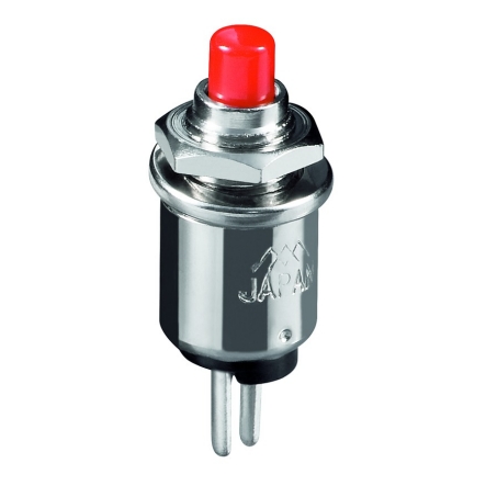 95-839-00009-minitaster-rot-2015 Taster 1xEIN Mini Drucktaster Rot Einbautaster mit M5 Gewinde