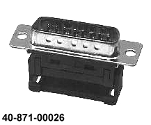 40-871-00026-SUB-D-15p-SCHNEIDKLEMM-Stecker-Metall
