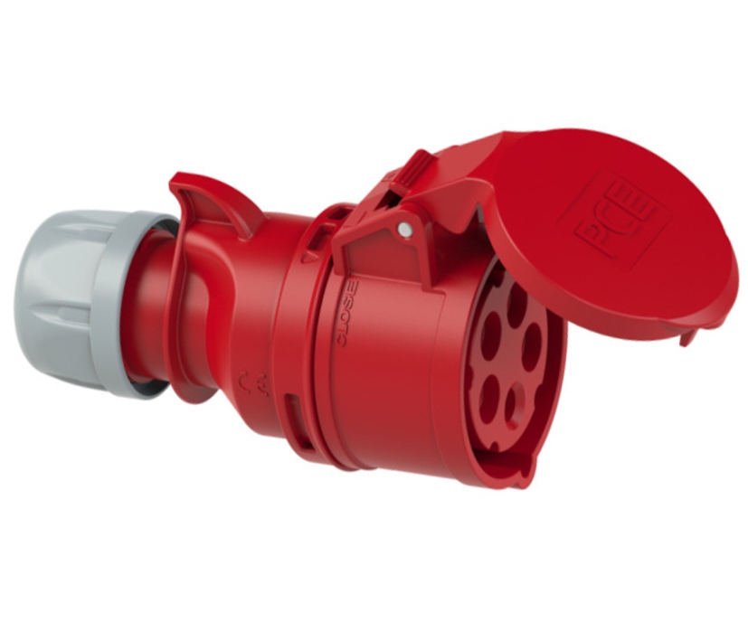 32A Starkstromkupplung CEE-Kupplung ROT 5x 32A IP44 IP54 IK10 32A Starkstromkupplung CEE-Kupplung ROT 5x 32A IP44 IP54 IK10