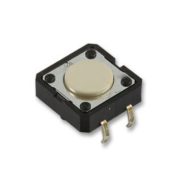 Taster_12x12mm_95-839-00237 Taster Minitaster Platinentaster liegend 12x12mm PAD ohne Knebel