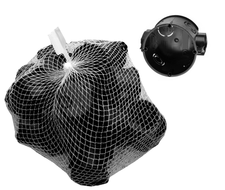 60mm_Schalterdosen_fuer_Steckdosen_42-705-00150 Schalterdose Gerätedose 60x41mm 25-Stück Packung