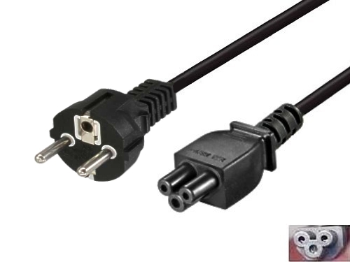 41-679-00185_iec320_netzkabel_ 1.8m Netzkabel Schutzkontaktstecker auf IEC320 C5 MickyMaus Stecker