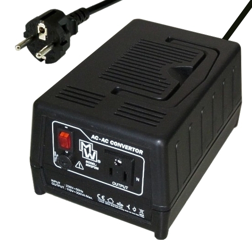 93-808-00845_300W_USA_Konverter 300W Konverter 230V auf 110V Spannungswandler USA Dose