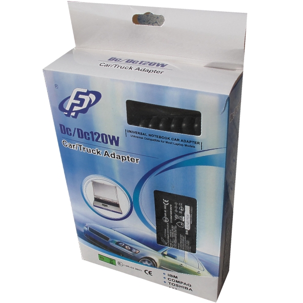 19V-120W-CAR-Adapter-CAR120-19-FSP-93-808-00410-M1 Notebook 120W KFZ Adapter 12V 24V auf 19V 6xStecker