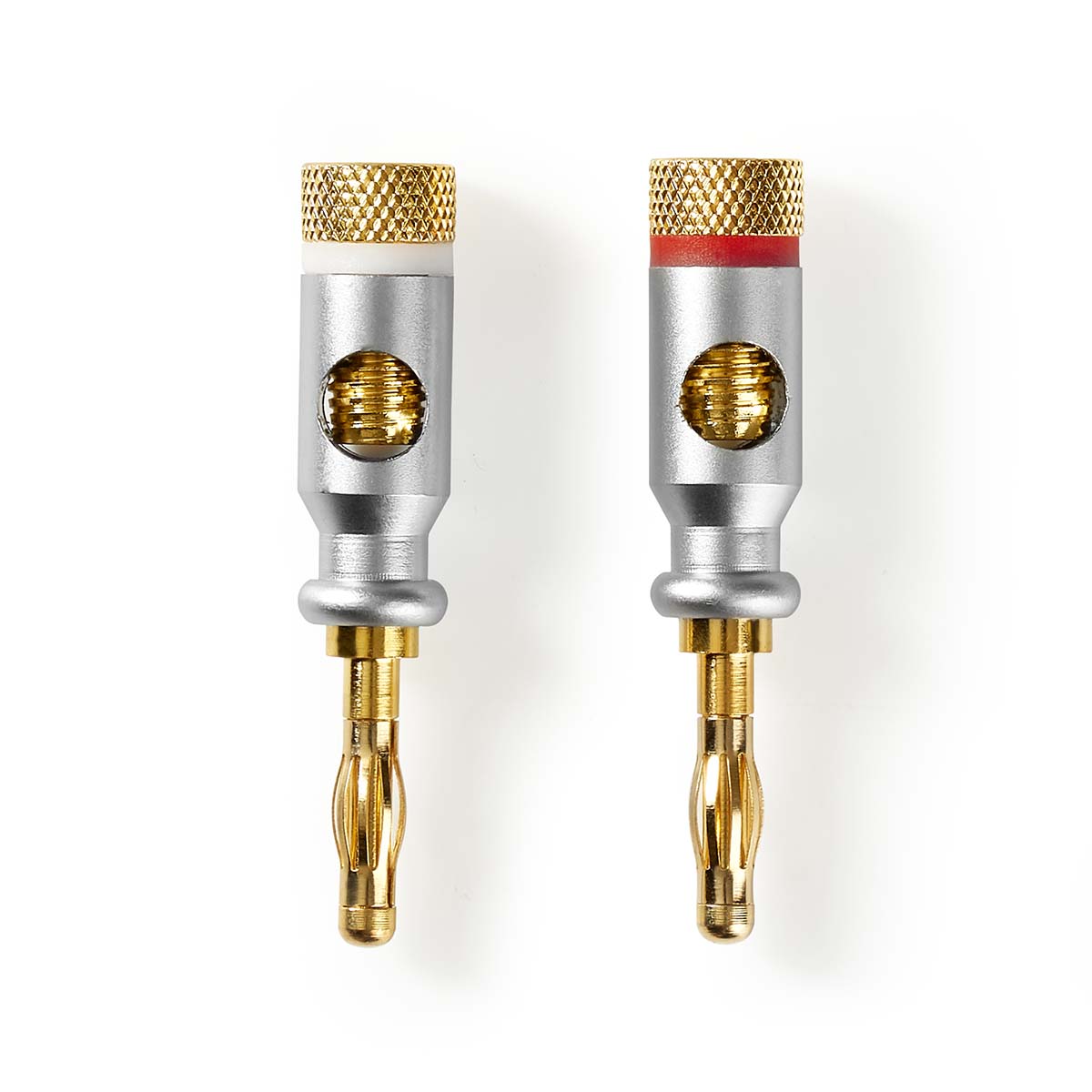 4mm Bananenstecker 24K vergoldet Hochstromstecker - Paar -