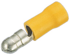 Rundstecker-45-821-00620-Bild1-gelb-Henri-de 5mm Rundstecker GELB teilisoliert