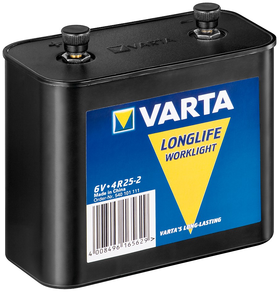 6v-varta-4r25-2-33-460-00667 6V Batterie 4R25-2 Abm 73x127x136mm VARTA 540