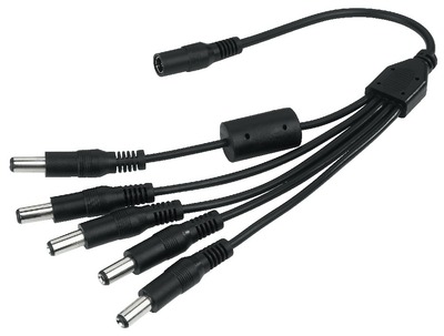 5d41bd5fe8ba6bda231859d4ed7b0984 Netzteiladapter 5-fach Verteiler Adapterkabel mit 5x Hohlstecker 5,5x2,1mm Y-Adapter