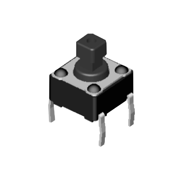 95-839-00232 Taster Minitaster Platinentaster liegend 6,2x6,2mm mit Knebel