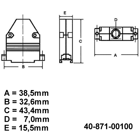 40-871-00100-PH15V-Abmessungen