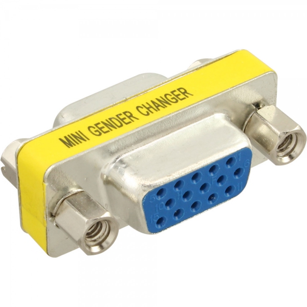 53-151-00170-VGA-Gender-Bild-B VGA Gender Sub-D 15pol Buchse Buchse HD VGA