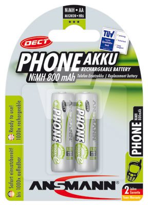 33-175-00078Zrjt5fkvKvKM9 AA Mignon Akku 800mAh für DECT Funktelefone maxE 2er Pack