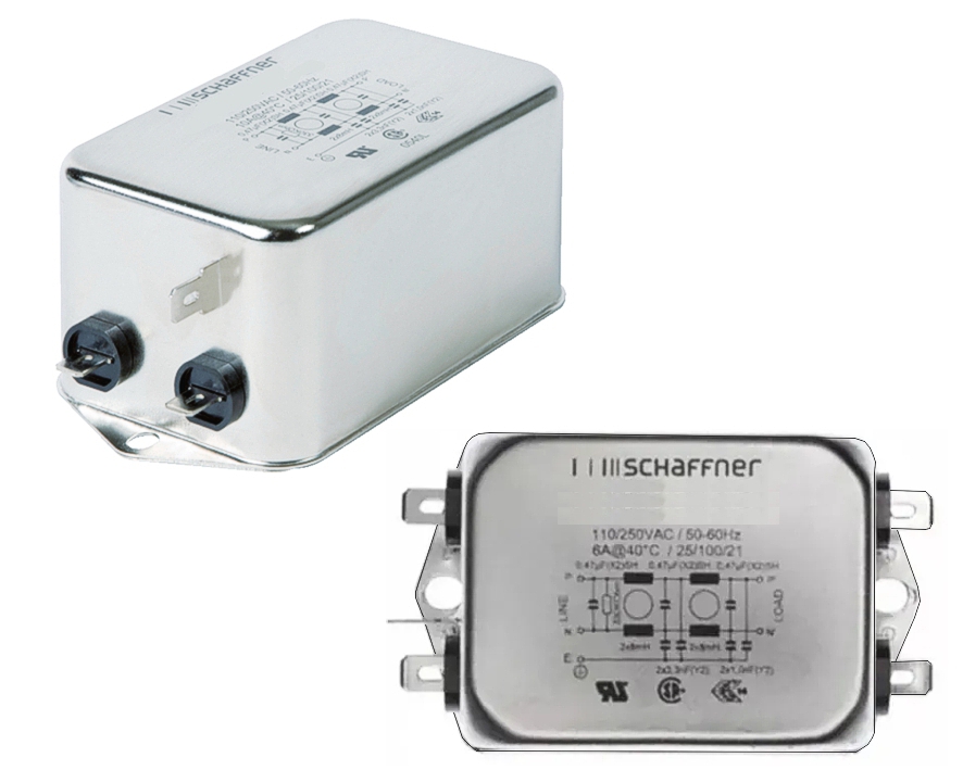 Netzfilter 230V 6A 5pol Entstörfilter 2-stufig mit Entstörkondensator 4x8mH 0,47uF 1000pF SIFI EMV EMI RFI Filter