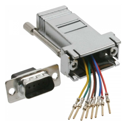 40-871-00097-Gender-RJ45-9pol-SUBD-RR Adapter RJ45 9pol Sub-D Stecker