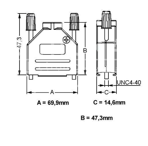 37pol-Sub-D-Haube-Vollmetall-40-871-00455-NN