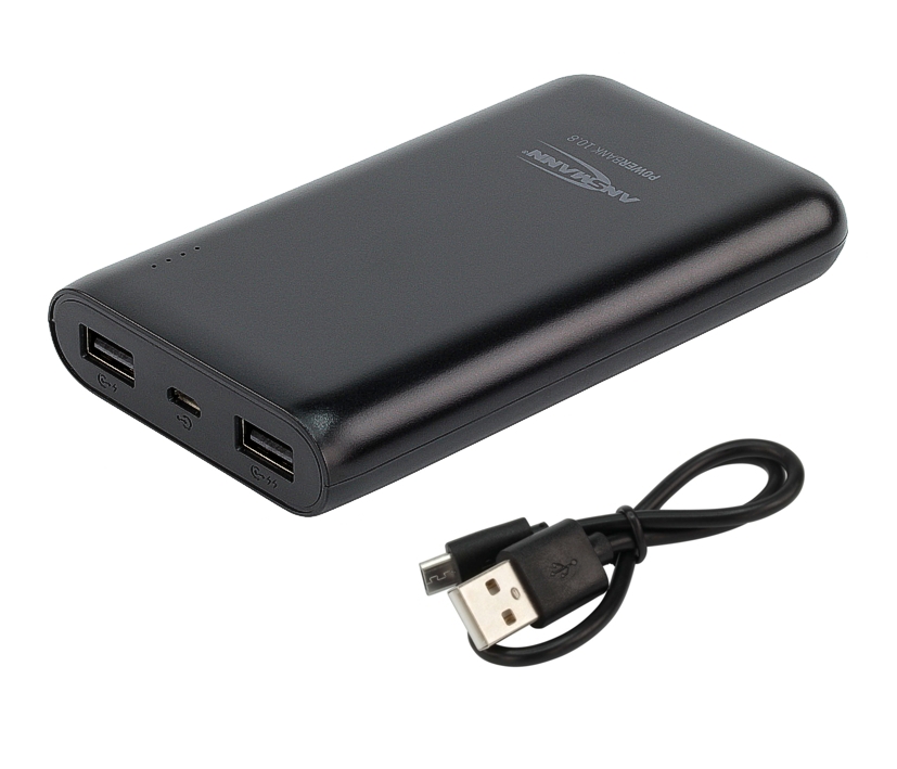 33-175-20010_Powerbank_10Ah Akku Powerbank mobiler Zusatzakku Li-ION USB Akku 5V 10000mAh Lithium Akkupack