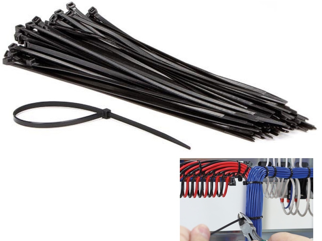 Kabelbinder_300mm_schwarz_42-690-00762_2024 Kabelbinder 300mm x 4,8mm Schwarz 100er Pack
