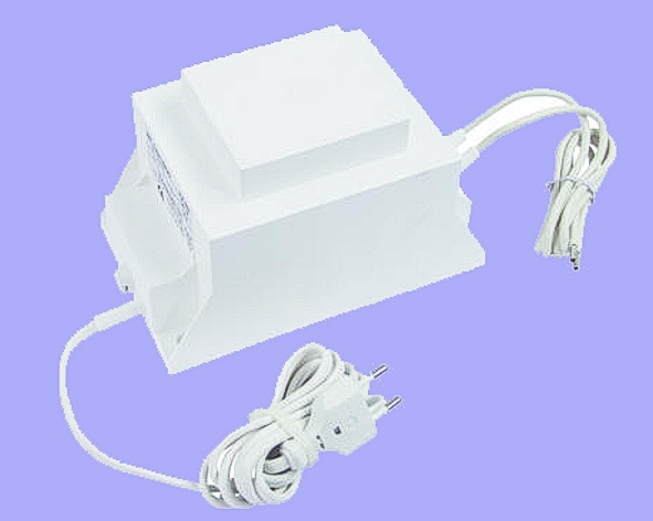 12VAC_200W_Trafo_43-700-00530 12V Trafo 12Vac 200VA Eingang 230V Weiss Halogentrafo